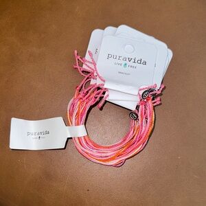 NEW WITH TAGS pura vida bracelet wholesale pack $70 bright pinks size A